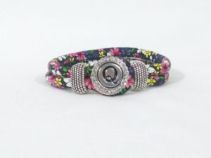 Pink, Blue and Yellow Floral Bracelet