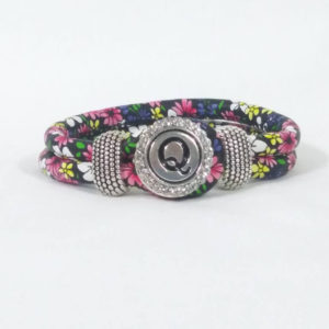 Pink, Blue and Yellow Floral Bracelet