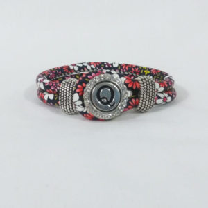 Red, White, Yellow, and Pink Floral Bracelet