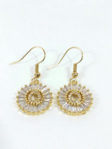 Micropave Golden Q Earrings