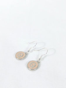 Light Pink/Peach Enamel Letter Q Earrings