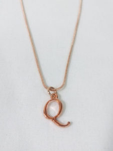 Rose Gold Letter Q Pendant