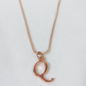 Rose Gold Letter Q Pendant