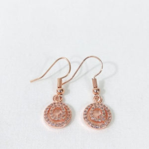 Small Rose Gold Letter Q Earrings