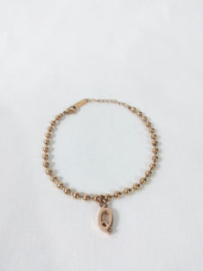 Rose Gold Ball Chain Q Bracelet