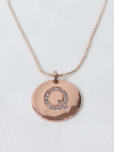 Large Rose Gold Q Pendant