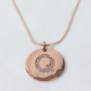 Large Rose Gold Q Pendant