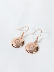 Small Rose Gold Q Earrings