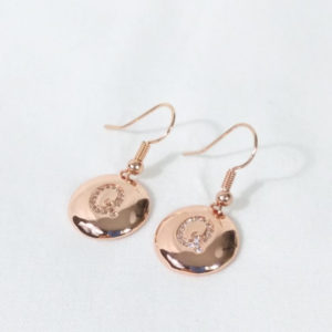 Small Rose Gold Q Earrings