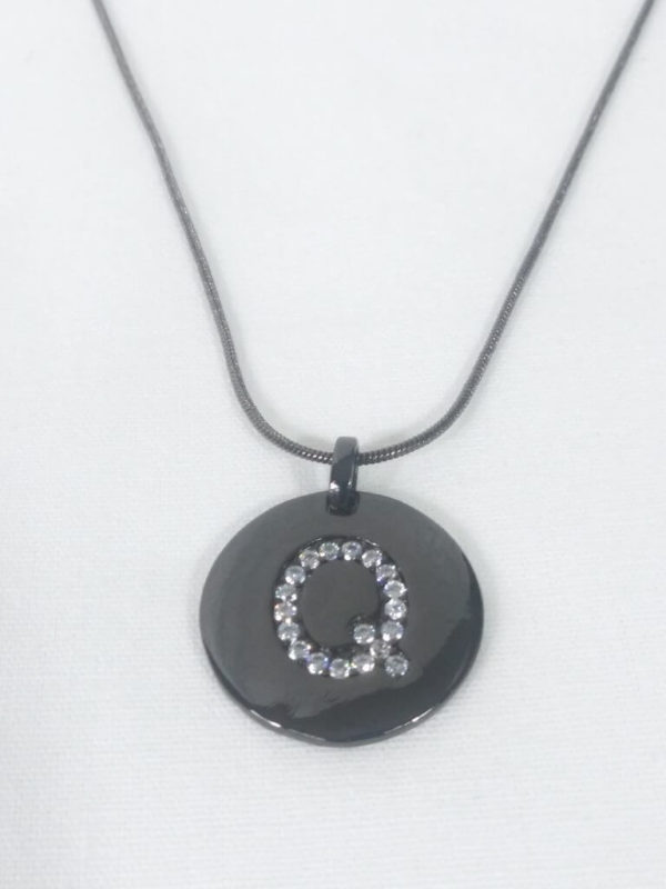 Large Black Q Pendant