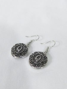 Antique Q Snap Button Earrings