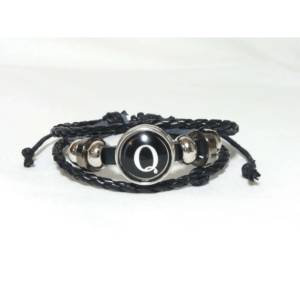 Black Braided Q Snap Bracelet
