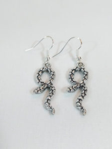 Antique Silver Snake Earrings