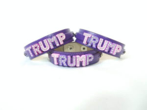 WOMEN FOR TRUMP Purple Leather Snap Bracelet