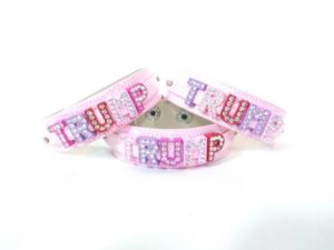 WOMEN FOR TRUMP Pink Leather Snap Bracelet