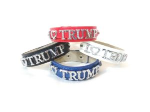 Red, White, Blue and Black Leather Snap Bracelet