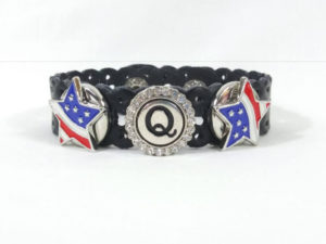 Black Spinner Flag Bracelet