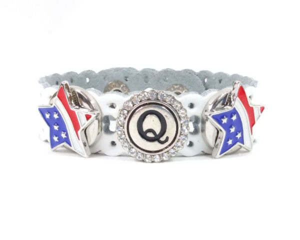 White Spinner Flag Bracelet