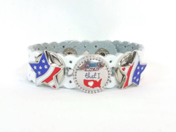 Land That I Love Flag Spinner Bracelet