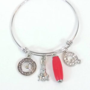 Silver Red Pill Bangle
