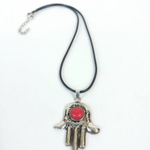 Large Red Pill Hand Necklace