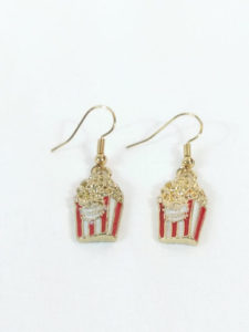 Golden Popcorn Charm Earrings