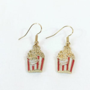 Golden Popcorn Charm Earrings