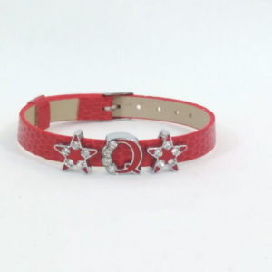 Red Watch Band Strap with Q and Stars
