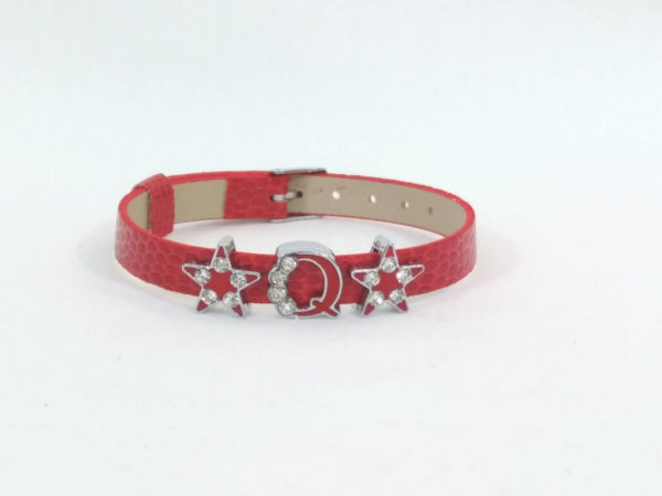 Red Watch Band Strap with Q and Stars